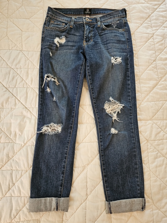 Denim - JustBlack Distressed Boyfriend Straight Leg Jeans - Size 26